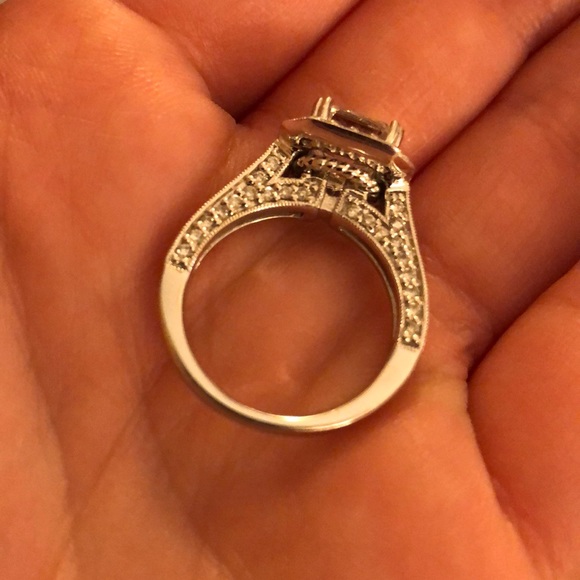 Gabriel & Co. Asscher Cut 14K White Gold Ring - Picture 8 of 13